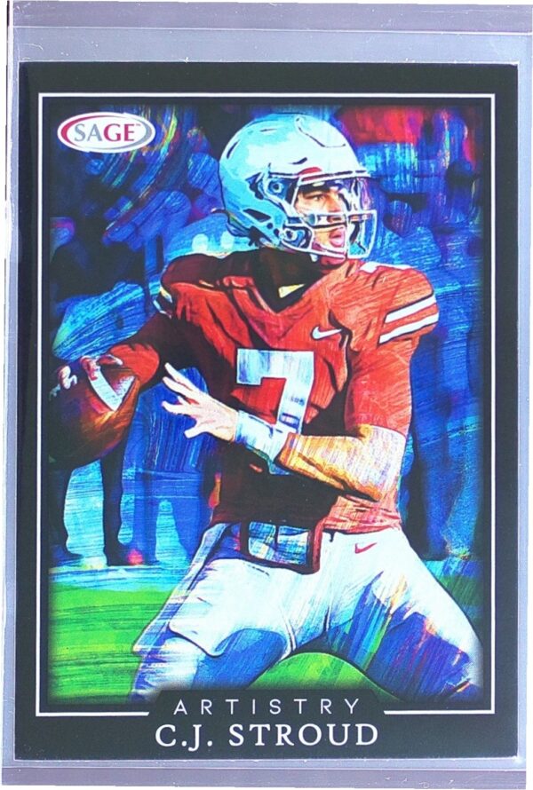 2022 SAGE Artistry C.J. Stroud Canvas Stock Black #36 Buckeyes