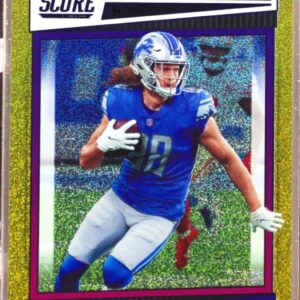 2022 Score T.J. Hockenson Dots Gold /225 #85 Lions