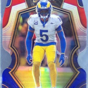 2022 Select Jalen Ramsey Red and Blue Prizm Die Cut #160 Rams