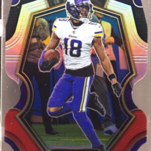 2022 Select Justin Jefferson Black and Red Prizm Die Cut #163 Vikings