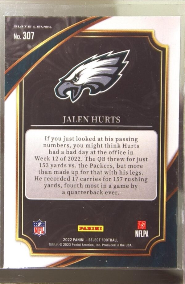 2022 Select Suite Level Jalen Hurts #307 Eagles - Image 3