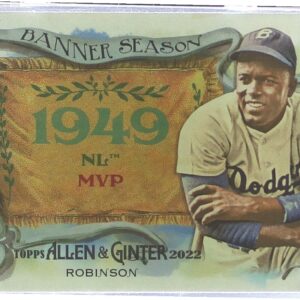 2022 Topps Allen & Ginter Jackie Robinson #BS-9 Dodgers Banner Seasons