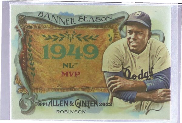 2022 Topps Allen & Ginter Jackie Robinson #BS-9 Dodgers Banner Seasons