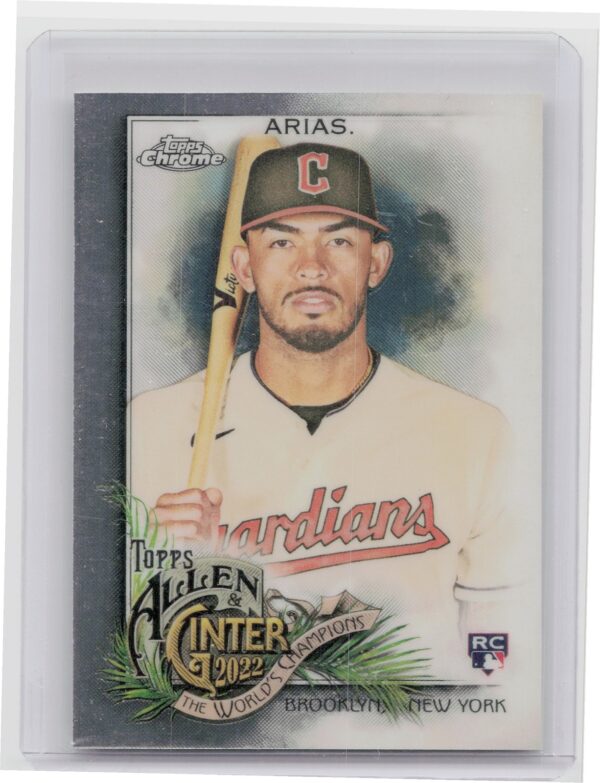 2022 Topps Allen & Ginter X Gabriel Arias Mini Silver /1 RC #251 Guardians