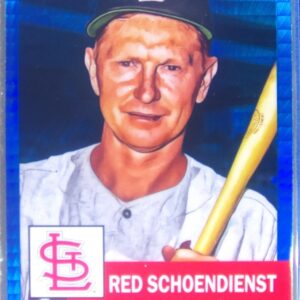 2022 Topps Chrome Platinum Anniversary Red Schoendienst Blue Prism Refractor