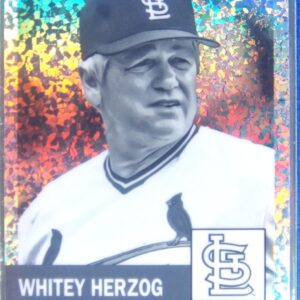2022 Topps Chrome Platinum Anniversary Whitey Herzog B&W Mini Diamonds