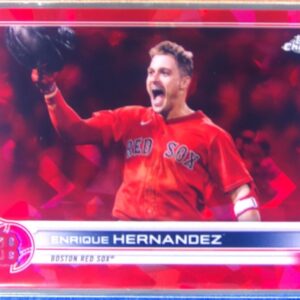 2022 Topps Chrome Sapphire Edition Enrique Hernandez Red /5 #90 Sox
