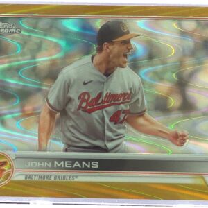 2022 Topps Chrome Sonic John Means Gold RayWave Refractor /50 #176 Orioles