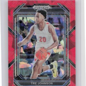 2023-24 Panini Prizm Draft Picks Tre Johnson Red Ice #86 Lions