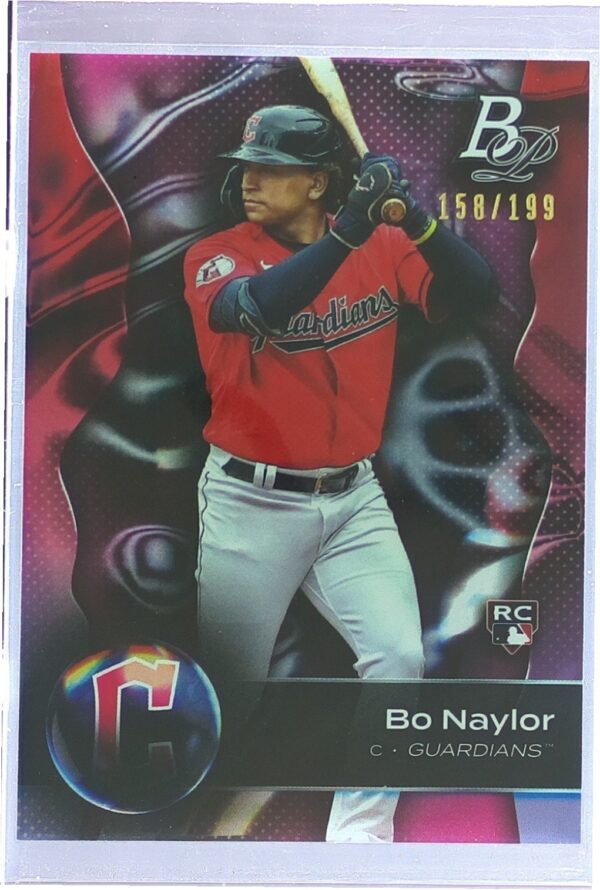 2023 Bowman Platinum Bo Naylor Pink Ice Foil /199 RC #82 Guardians