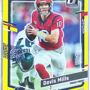 2023 Donruss Davis Mills Press Proof Yellow #117 Texans