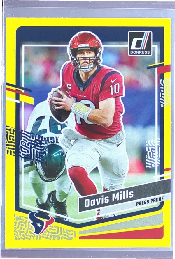 2023 Donruss Davis Mills Press Proof Yellow #117 Texans