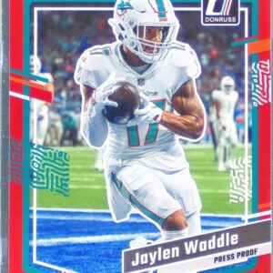 2023 Donruss Jaylen Waddle Press Proof Red #185 Dolphins