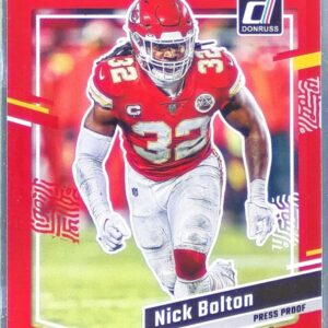 2023 Donruss Nick Bolton Press Proof Red #148 Chiefs