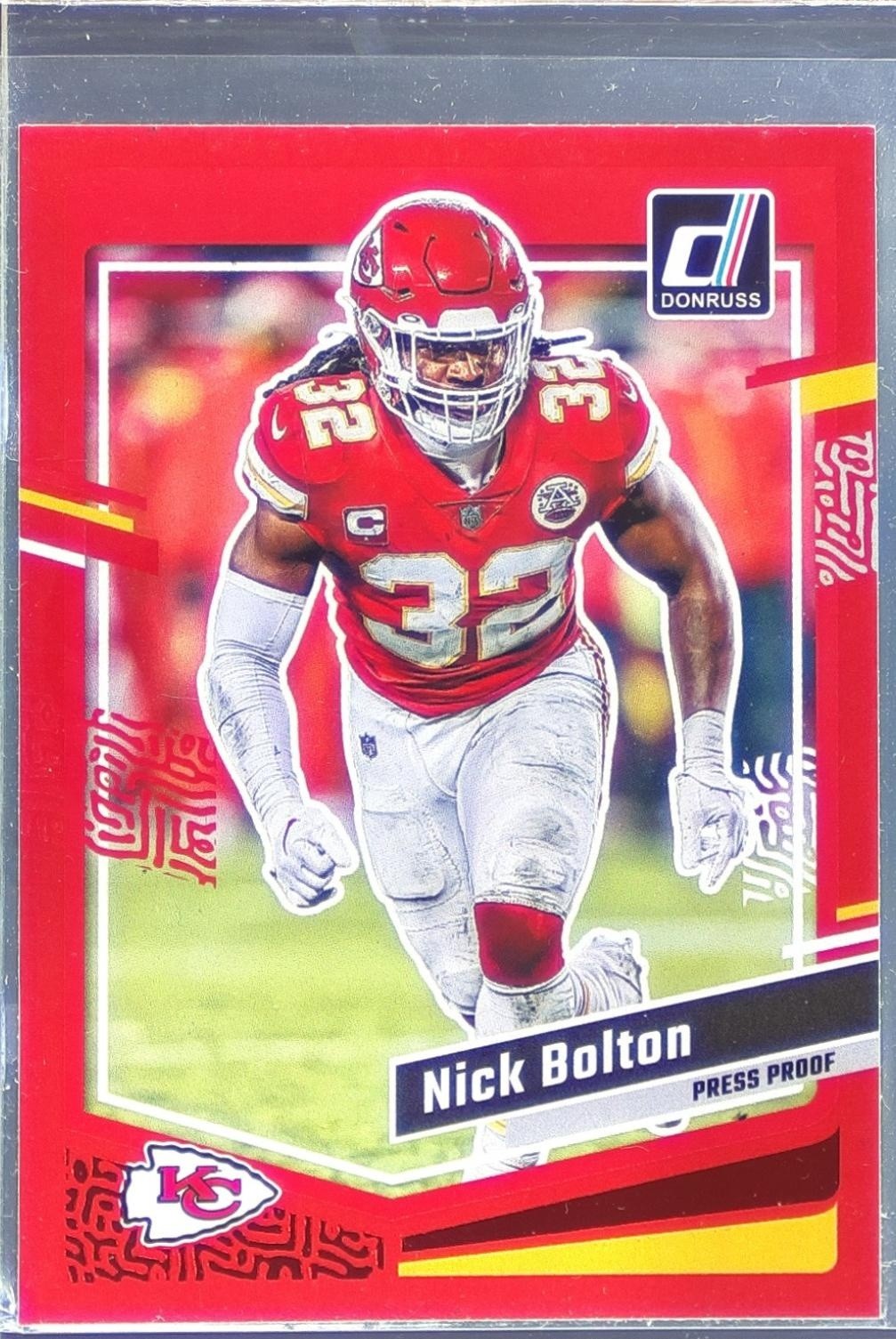 2023 Donruss Nick Bolton Press Proof Red #148 Chiefs