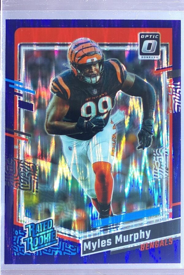 2023 Donruss Optic Myles Murphy Purple Shock RC #222 Bengals