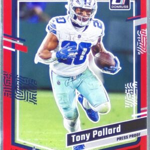 2023 Donruss Tony Pollard Press Proof Red #81 Cowboys