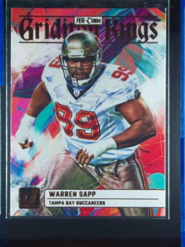 2023 Donruss Warren Sapp #ATG-8 Buccaneers All Time Gridiron Kings
