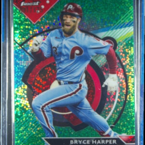 2023 Finest Bryce Harper Green Speckle Refractor SN125 #78 Phillies