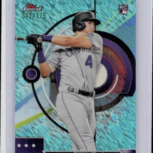2023 Finest Michael Toglia Aqua Shimmer Refractor /175 #8 Rockies