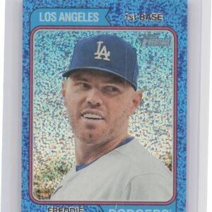 2023 Heritage Freddie Freeman Chrome Blue Sparkle Refractor #377 Dodgers