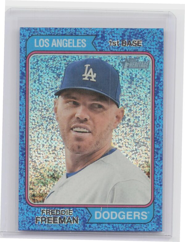 2023 Heritage Freddie Freeman Chrome Blue Sparkle Refractor #377 Dodgers