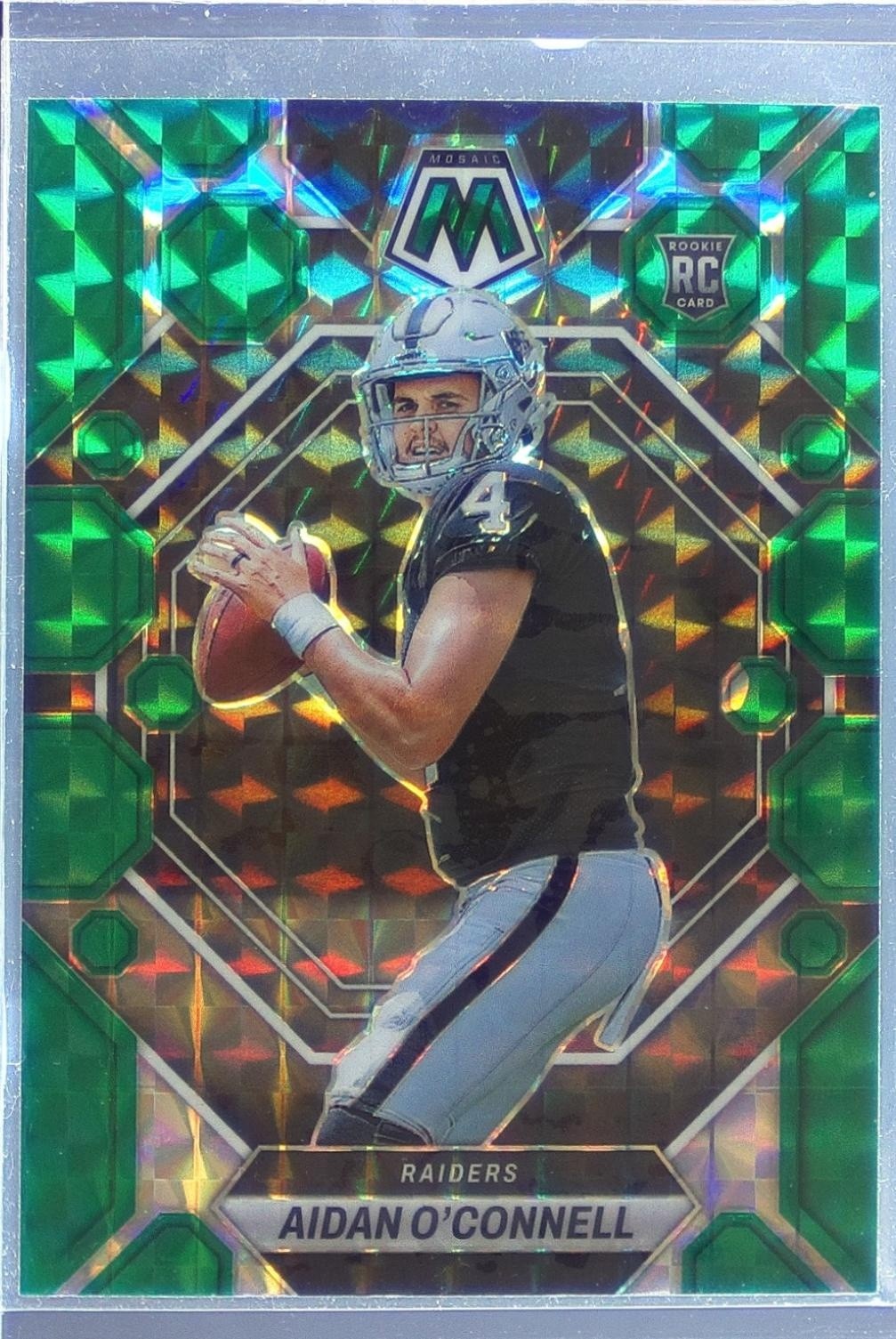 2023 Mosaic Aidan O'Connell Green Mosaic RC #281 Raiders