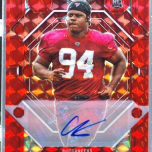 2023 Mosaic Calijah Kancey Rookie Autographs Mosaic Red Auto /199 #293 Buccaneer