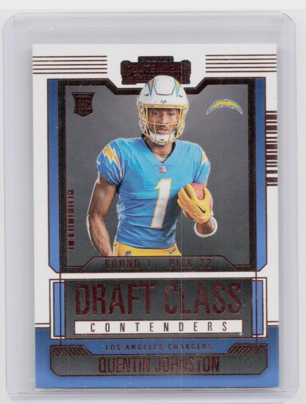 2023 Panini Contenders Quentin Johnston Draft Class Red Rookie #18 Chargers
