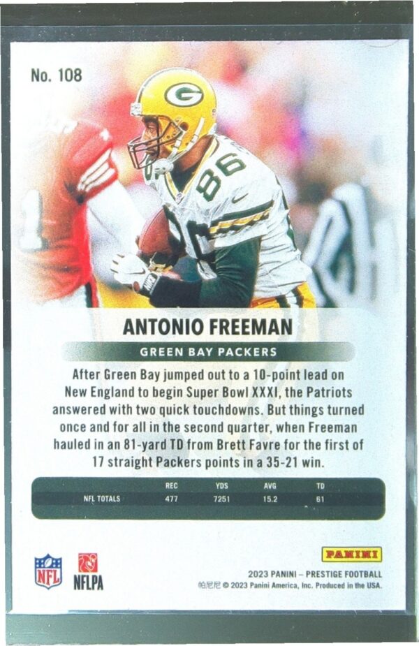 2023 Panini Prestige Antonio Freeman Xtra Points Galaxy #108 Packers - Image 3