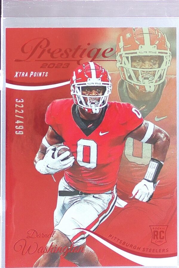 2023 Panini Prestige Darnell Washington Xtra Points Red /499 RC #323 Steelers