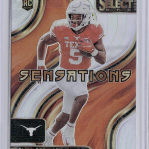 2023 Panini Select Draft Picks Bijan Robinson #SEN-BR Longhorns Sensations Silve