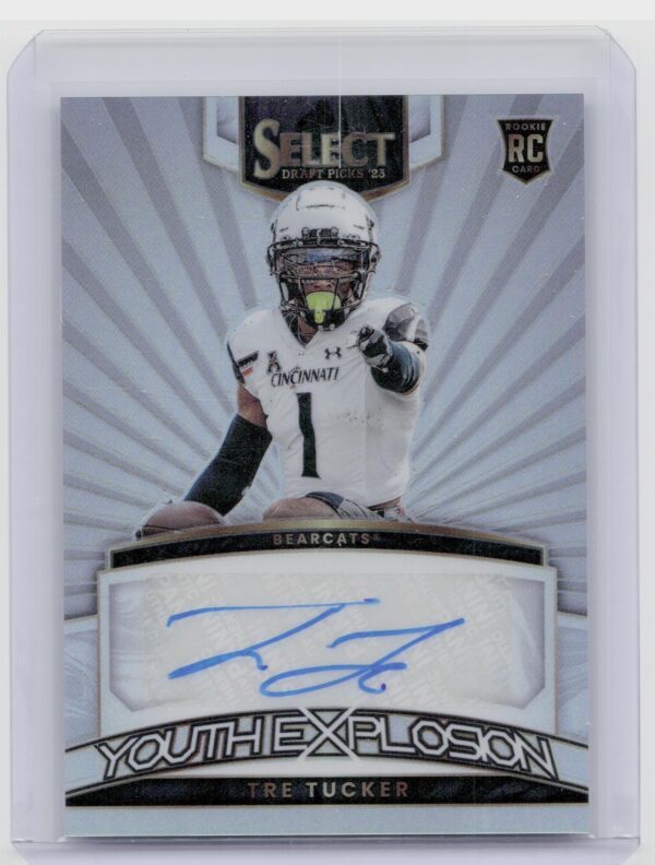 2023 Panini Select Draft Picks Tre Tucker Auto #YS-TTU Bearcats Youth Explosion