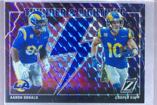 2023 Panini Zenith Aaron Donald / Cooper Kupp #15 Rams Thunder and Lightning