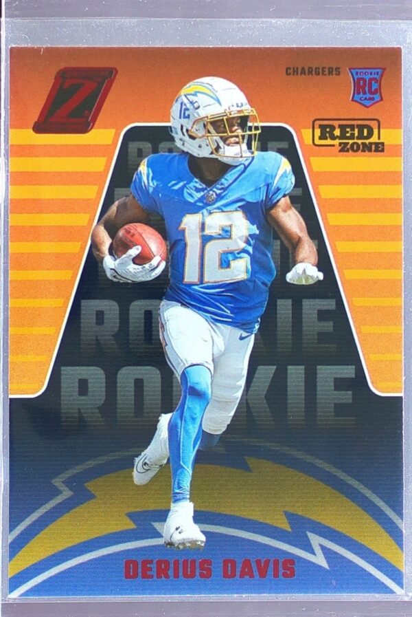 2023 Panini Zenith Derius Davis Red Zone RC #131 Chargers
