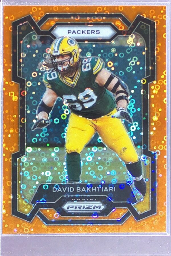 2023 Prizm David Bakhtiari Orange Disco #108 Packers