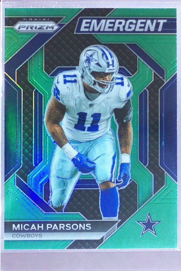 2023 Prizm Micah Parsons #H-18 Cowboys Emergent Prizms Green