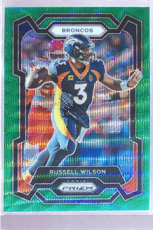 2023 Prizm Russell Wilson Green Wave #93 Broncos