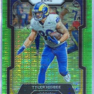 2023 Prizm Tyler Higbee Neon Green Pulsar #170 Rams