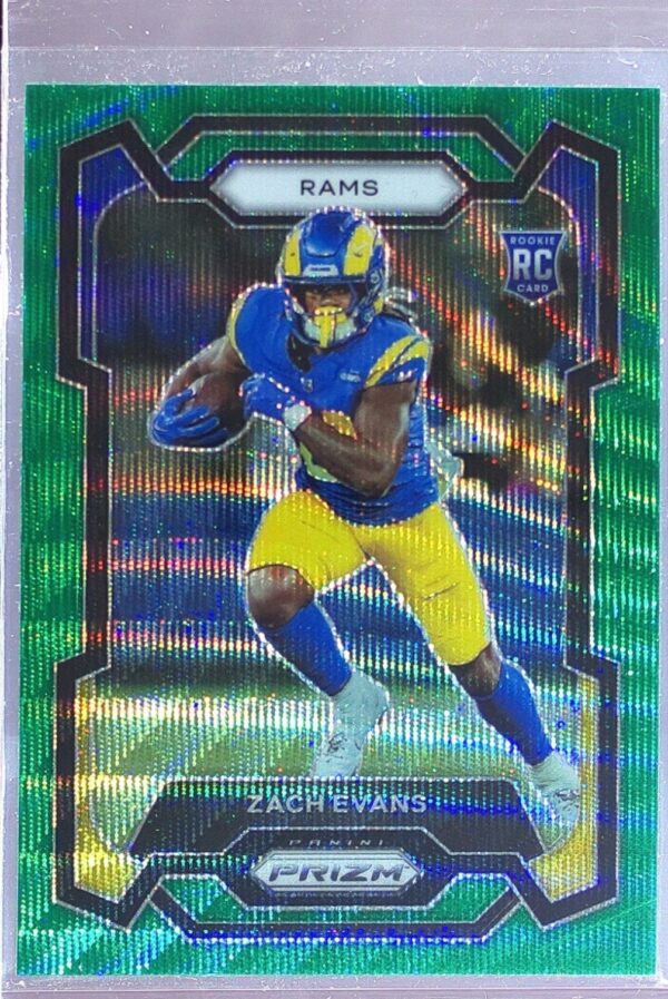 2023 Prizm Zach Evans Green Wave RC #359 Rams