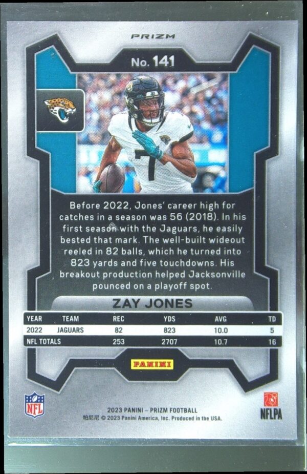 2023 Prizm Zay Jones Orange Ice #141 Jaguars - Image 3