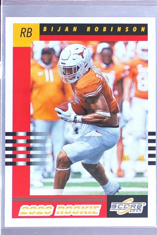 2023 Score Bijan Robinson RC #5 Longhorns 2003 Throwback Rookies