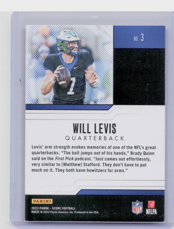 2023 Score Will Levis Protential #3 Wildcats Titans - Image 3