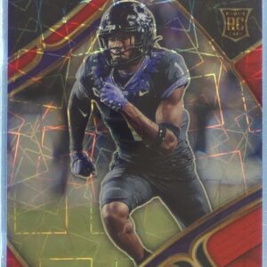 2023 Select Draft Picks Quentin Johnston Red Lazer Prizm RC #105 Frogs
