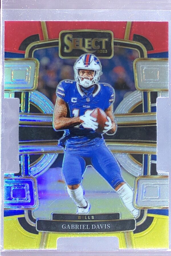 2023 Select Gabriel Davis Red and Yellow Prizms Die Cuts #11 Bills