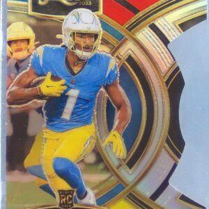 2023 Select Quentin Johnston Red and Yellow Prizms Die Cuts RC #196 Chargers