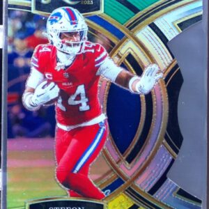 2023 Select Stefon Diggs Green and Yellow Prizms Die Cuts #187 Bills