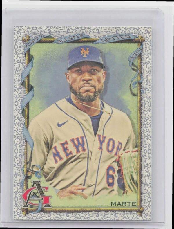 2023 Topps Allen & Ginter Starling Marte Foil Filigree #177 Mets