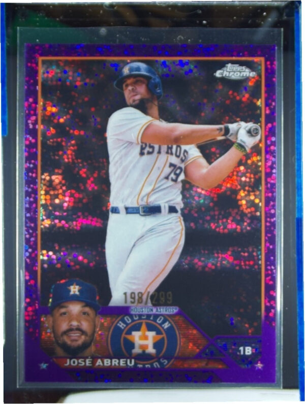 2023 Topps Chrome Jose Abreu Purple Speckle Refractor SN299 #41 Astros