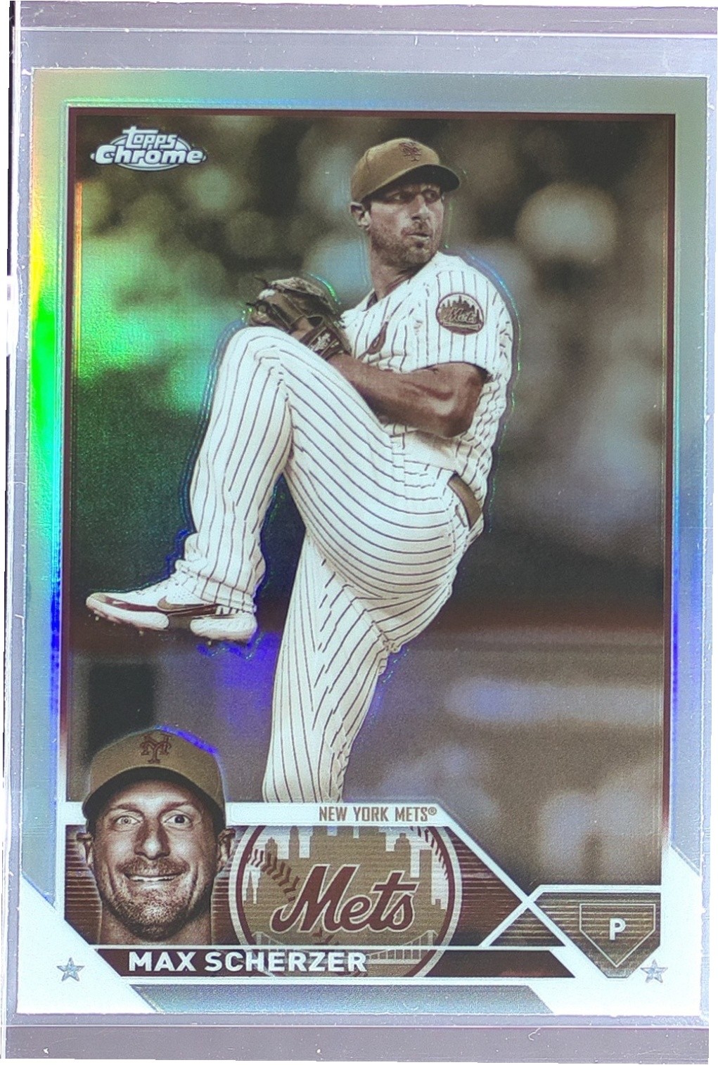 2023 Topps Chrome Max Scherzer Sepia Refractors #148 Mets
